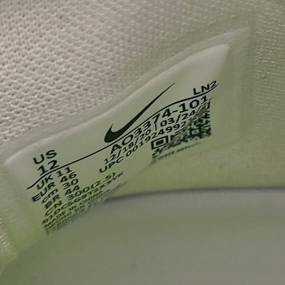 NEW Nike Alpha Menace Elite 2 Football Cleats AO3374-101 Size 12 White main image 6